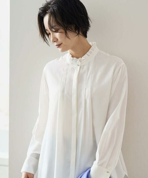 GEORGES RECH / ジョルジュ・レッシュ シャツ・ブラウス | [日本製]ロマンティックタックフリルブラウス | 詳細1