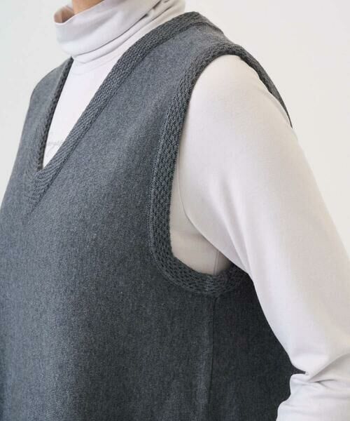 GEORGES RECH / ジョルジュ・レッシュ ベスト | [セットアップ対応]Vネックフレアニットベスト | 詳細10