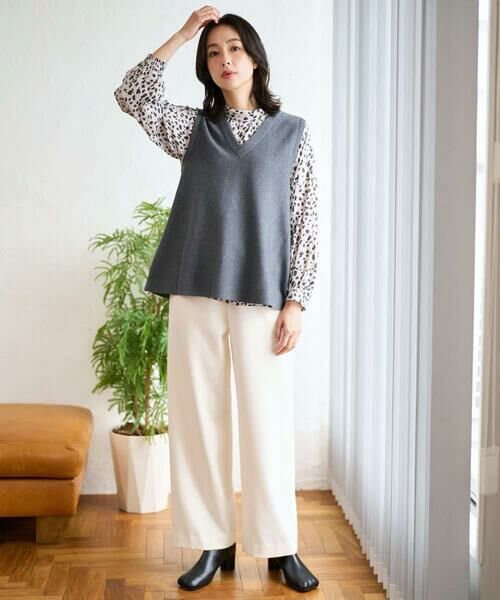 GEORGES RECH / ジョルジュ・レッシュ ベスト | [セットアップ対応]Vネックフレアニットベスト | 詳細15