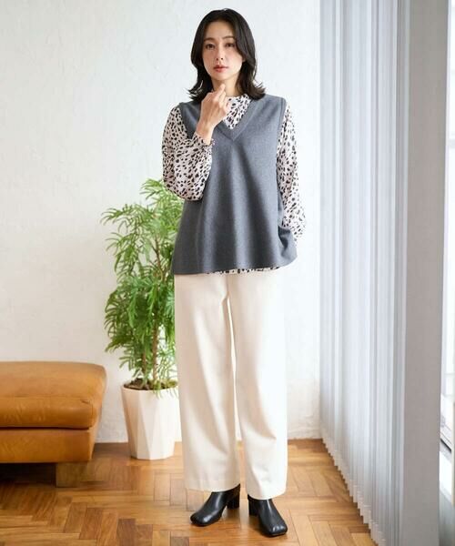 GEORGES RECH / ジョルジュ・レッシュ ベスト | [セットアップ対応]Vネックフレアニットベスト | 詳細16