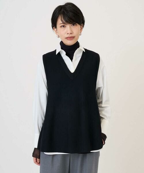 GEORGES RECH / ジョルジュ・レッシュ ベスト | [セットアップ対応]Vネックフレアニットベスト | 詳細2
