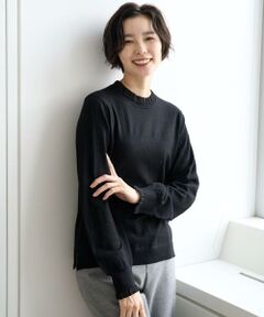 GEORGES RECH / ジョルジュ・レッシュ ニット・セーター | シアーフリルセミハイネックニット