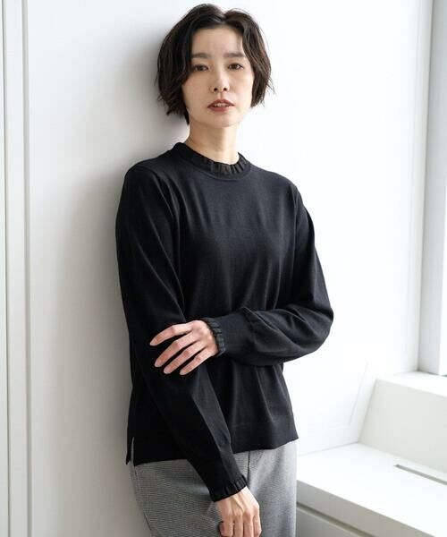 GEORGES RECH / ジョルジュ・レッシュ ニット・セーター | シアーフリルセミハイネックニット | 詳細2