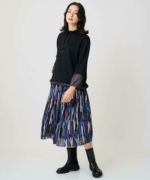 GEORGES RECH / ジョルジュ・レッシュ ロング・マキシ丈スカート | [日本製]ジオメトリックプリントフレアスカート | 詳細16