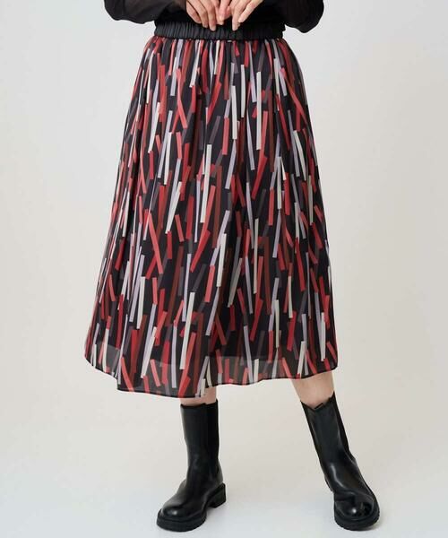 GEORGES RECH / ジョルジュ・レッシュ ロング・マキシ丈スカート | [日本製]ジオメトリックプリントフレアスカート | 詳細2