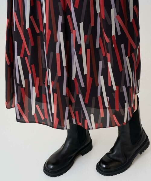 GEORGES RECH / ジョルジュ・レッシュ ロング・マキシ丈スカート | [日本製]ジオメトリックプリントフレアスカート | 詳細7