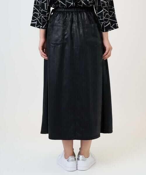 GEORGES RECH / ジョルジュ・レッシュ ロング・マキシ丈スカート | フェイクレザーランダムタックスカート | 詳細4