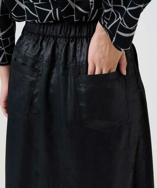 GEORGES RECH / ジョルジュ・レッシュ ロング・マキシ丈スカート | フェイクレザーランダムタックスカート | 詳細5