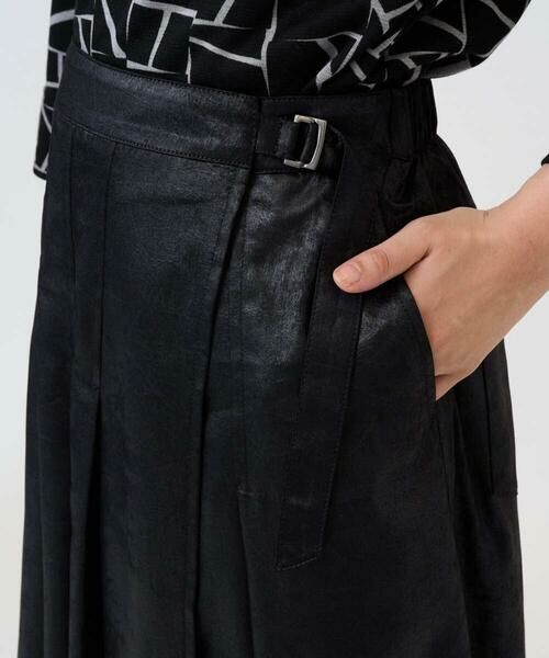 GEORGES RECH / ジョルジュ・レッシュ ロング・マキシ丈スカート | フェイクレザーランダムタックスカート | 詳細7