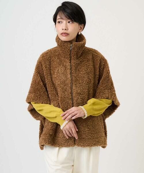 GEORGES RECH / ジョルジュ・レッシュ セットアップ | テディボアスタンドカラーポンチョジャケット | 詳細1