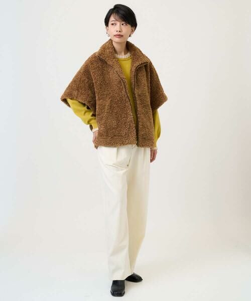 GEORGES RECH / ジョルジュ・レッシュ セットアップ | テディボアスタンドカラーポンチョジャケット | 詳細12