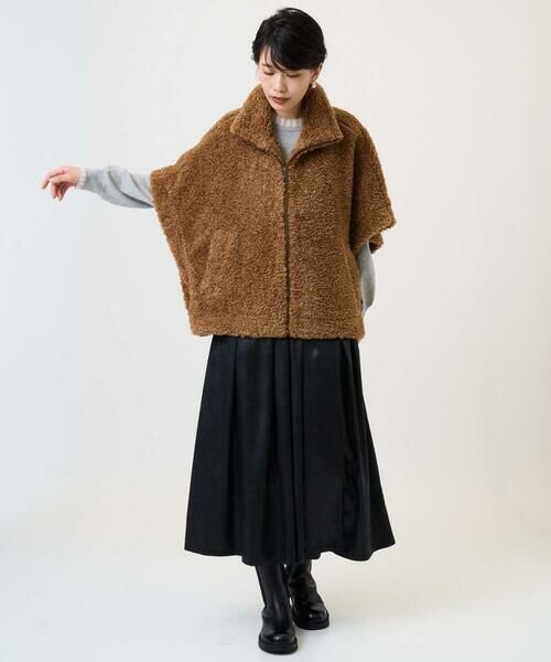 GEORGES RECH / ジョルジュ・レッシュ セットアップ | テディボアスタンドカラーポンチョジャケット | 詳細16