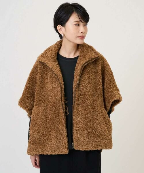 GEORGES RECH / ジョルジュ・レッシュ セットアップ | テディボアスタンドカラーポンチョジャケット | 詳細2