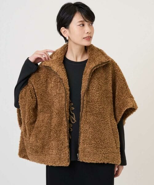 GEORGES RECH / ジョルジュ・レッシュ セットアップ | テディボアスタンドカラーポンチョジャケット | 詳細3