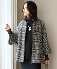 GEORGES RECH / ジョルジュ・レッシュ セットアップ | シルクウールグレンチェックポンチョジャケット