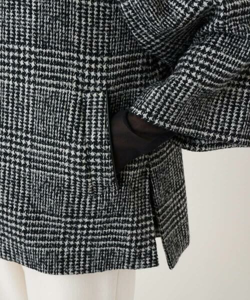GEORGES RECH / ジョルジュ・レッシュ セットアップ | シルクウールグレンチェックポンチョジャケット | 詳細10