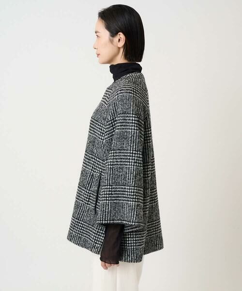 GEORGES RECH / ジョルジュ・レッシュ セットアップ | シルクウールグレンチェックポンチョジャケット | 詳細6