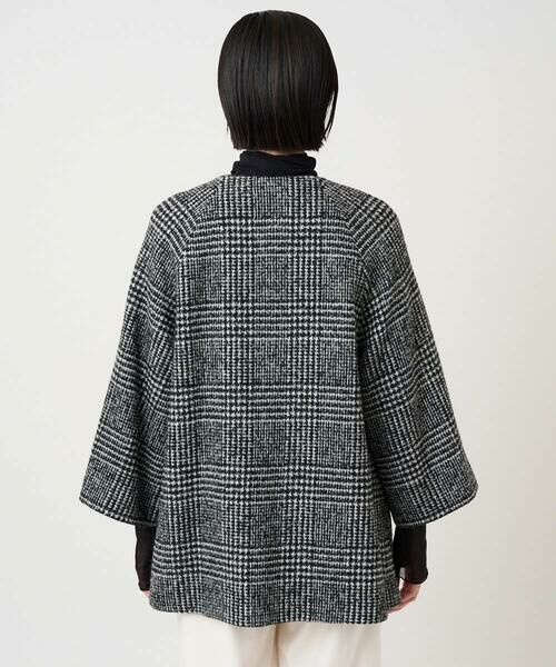 GEORGES RECH / ジョルジュ・レッシュ セットアップ | シルクウールグレンチェックポンチョジャケット | 詳細7