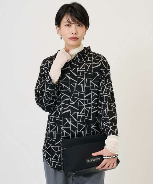 GEORGES RECH / ジョルジュ・レッシュ カットソー | [日本製]ダブルフェイスミニフード9分袖ロゴカットソー | 詳細1