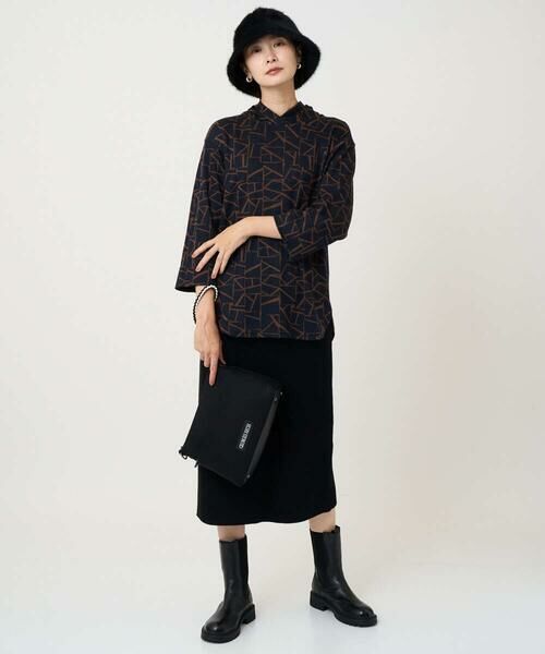 GEORGES RECH / ジョルジュ・レッシュ カットソー | [日本製]ダブルフェイスミニフード9分袖ロゴカットソー | 詳細13