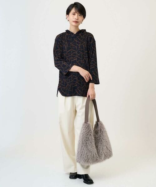 GEORGES RECH / ジョルジュ・レッシュ カットソー | [日本製]ダブルフェイスミニフード9分袖ロゴカットソー | 詳細14