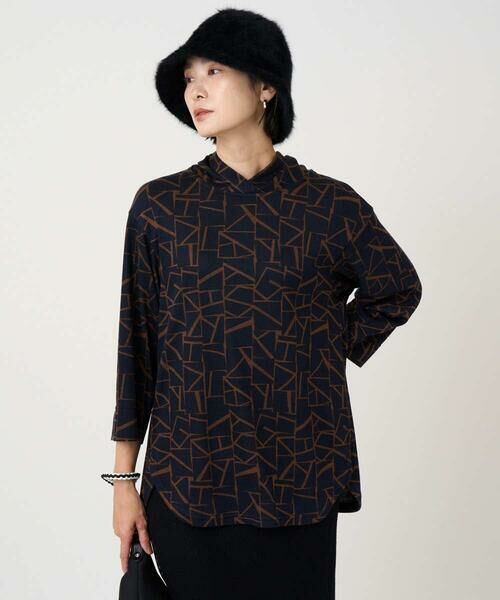 GEORGES RECH / ジョルジュ・レッシュ カットソー | [日本製]ダブルフェイスミニフード9分袖ロゴカットソー | 詳細2