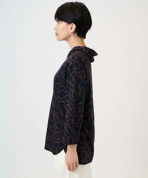 GEORGES RECH / ジョルジュ・レッシュ カットソー | [日本製]ダブルフェイスミニフード9分袖ロゴカットソー | 詳細5