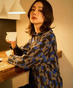 GEORGES RECH / ジョルジュ・レッシュ カットソー | [日本製]起毛ジャガードハイネックプルオーバー