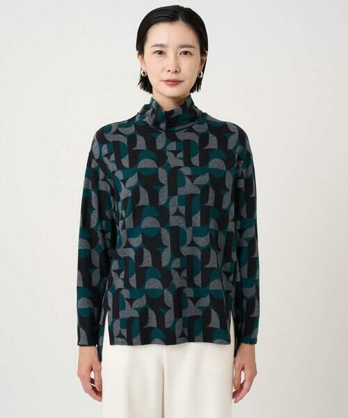 GEORGES RECH / ジョルジュ・レッシュ カットソー | [日本製]起毛ジャガードハイネックプルオーバー | 詳細11