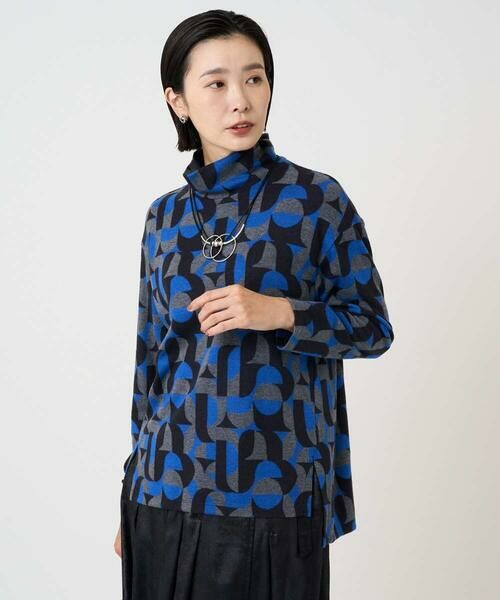 GEORGES RECH / ジョルジュ・レッシュ カットソー | [日本製]起毛ジャガードハイネックプルオーバー | 詳細7