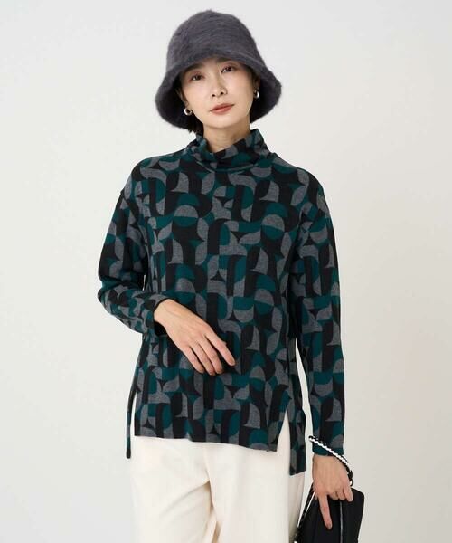 GEORGES RECH / ジョルジュ・レッシュ カットソー | [日本製]起毛ジャガードハイネックプルオーバー | 詳細9