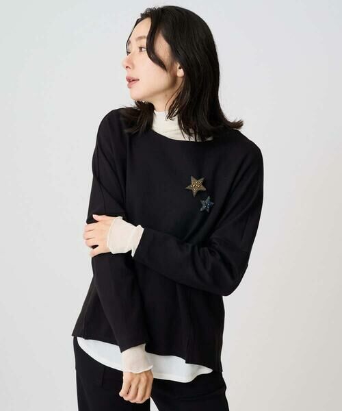 GEORGES RECH / ジョルジュ・レッシュ カットソー | [保湿/吸湿/発熱]デュアルウォームスクエアネックプルオーバー | 詳細1