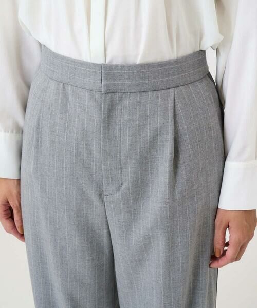 GEORGES RECH / ジョルジュ・レッシュ その他パンツ | [日本製]サイドラインウールストライプワイドパンツ | 詳細10
