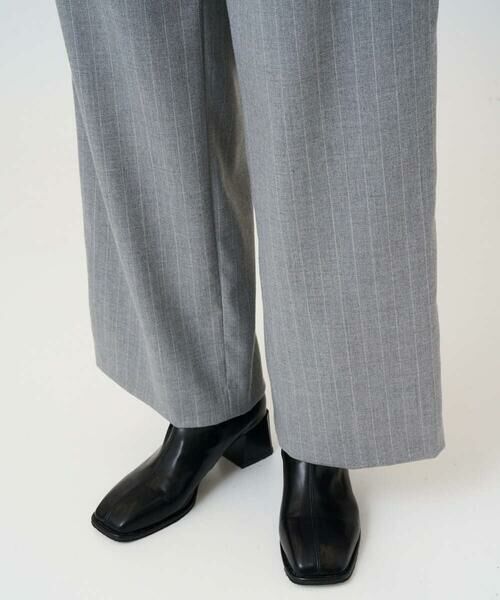 GEORGES RECH / ジョルジュ・レッシュ その他パンツ | [日本製]サイドラインウールストライプワイドパンツ | 詳細12