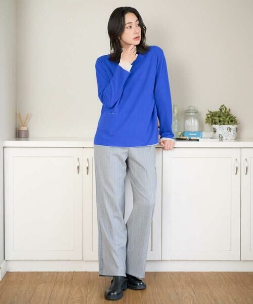 GEORGES RECH / ジョルジュ・レッシュ その他パンツ | [日本製]サイドラインウールストライプワイドパンツ | 詳細19