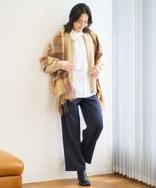 GEORGES RECH / ジョルジュ・レッシュ その他パンツ | [日本製]サイドラインウールストライプワイドパンツ | 詳細27