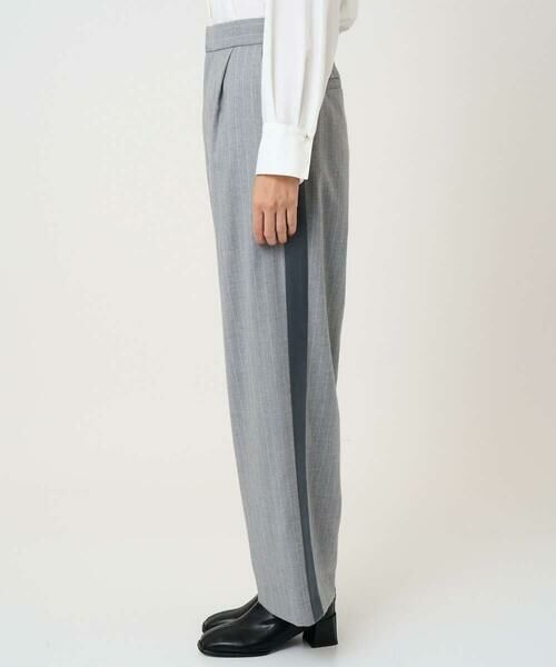 GEORGES RECH / ジョルジュ・レッシュ その他パンツ | [日本製]サイドラインウールストライプワイドパンツ | 詳細7