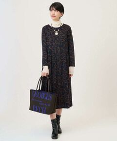 GEORGES RECH / ジョルジュ・レッシュ ロング・マキシ丈ワンピース | [日本製]ダブルフェイスロゴワンピース