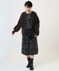 GEORGES RECH / ジョルジュ・レッシュ ロング・マキシ丈ワンピース | [日本製]ダブルフェイスロゴワンピース