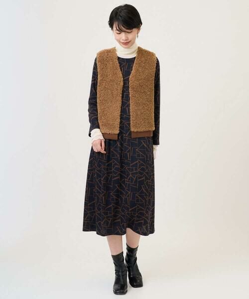 GEORGES RECH / ジョルジュ・レッシュ ロング・マキシ丈ワンピース | [日本製]ダブルフェイスロゴワンピース | 詳細13