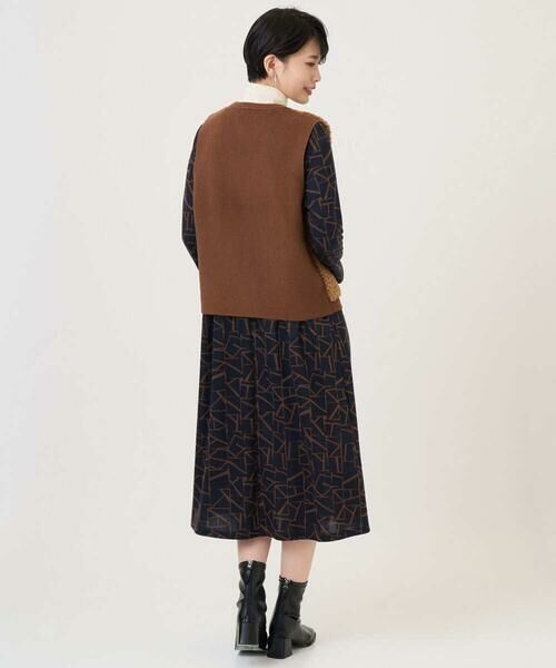 GEORGES RECH / ジョルジュ・レッシュ ロング・マキシ丈ワンピース | [日本製]ダブルフェイスロゴワンピース | 詳細14