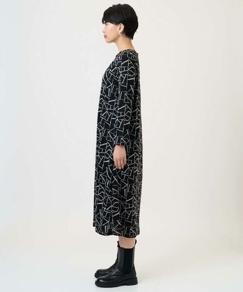 GEORGES RECH / ジョルジュ・レッシュ ロング・マキシ丈ワンピース | [日本製]ダブルフェイスロゴワンピース | 詳細2