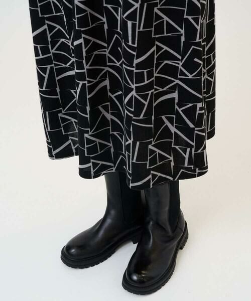 GEORGES RECH / ジョルジュ・レッシュ ロング・マキシ丈ワンピース | [日本製]ダブルフェイスロゴワンピース | 詳細7