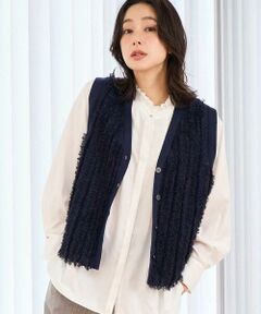 GEORGES RECH / ジョルジュ・レッシュ ベスト | ラメジャガードシャギーニットベスト