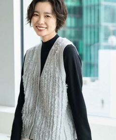 GEORGES RECH / ジョルジュ・レッシュ ベスト | ラメジャガードシャギーニットベスト