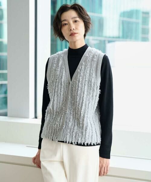 GEORGES RECH / ジョルジュ・レッシュ ベスト | ラメジャガードシャギーニットベスト | 詳細2