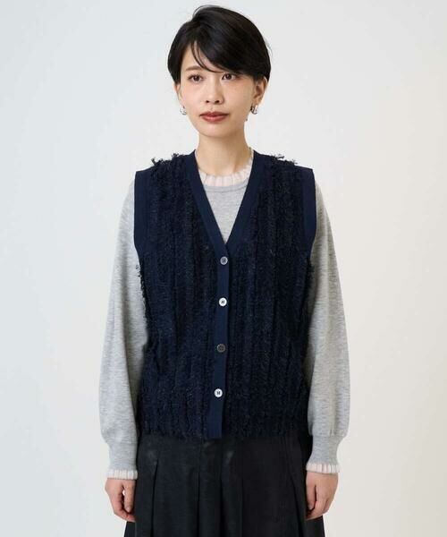 GEORGES RECH / ジョルジュ・レッシュ ベスト | ラメジャガードシャギーニットベスト | 詳細3