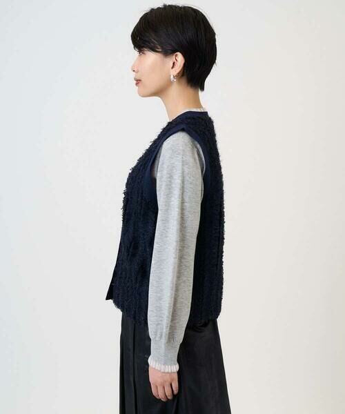 GEORGES RECH / ジョルジュ・レッシュ ベスト | ラメジャガードシャギーニットベスト | 詳細4