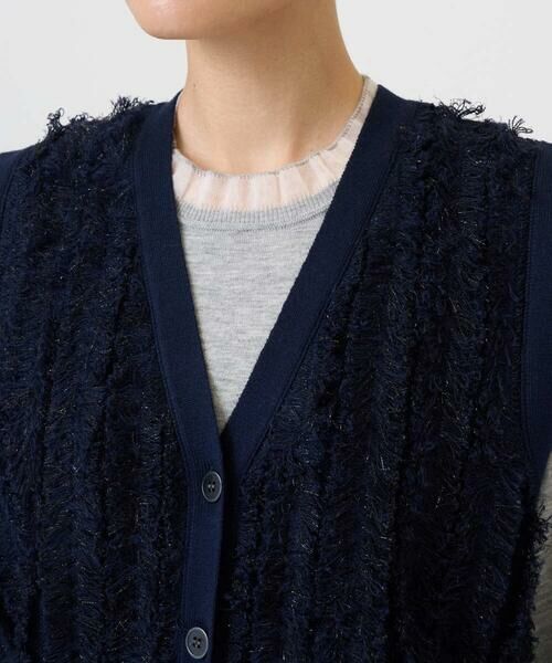 GEORGES RECH / ジョルジュ・レッシュ ベスト | ラメジャガードシャギーニットベスト | 詳細6