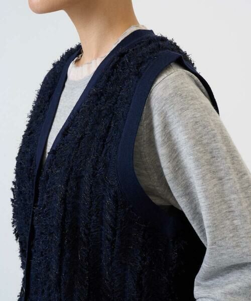 GEORGES RECH / ジョルジュ・レッシュ ベスト | ラメジャガードシャギーニットベスト | 詳細7